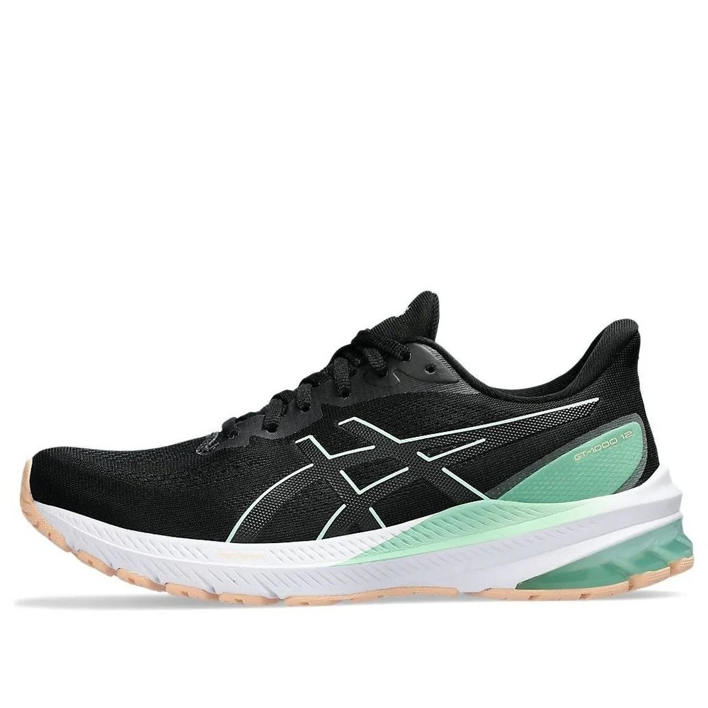 Asics GT-1000 12 Womens Size 12 Running Shoes Sneakers Black/Mint NEW